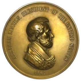 ABRAHAM LINCOLN BRONZE MEDAL 3 INCH