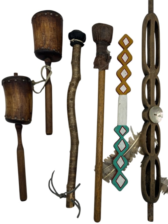 GROUP OF 6 NATIVE AMERICAN STYLE HANDCRAFTED TOOLS (1 of 5)