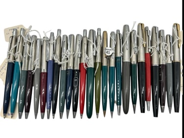 LOT OF 25 PARKER BALL POINT PENS