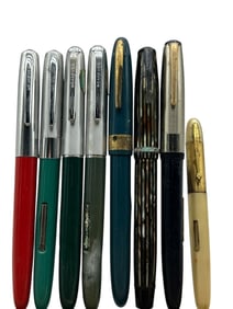 LOT OF 8 VINTAGE WEAREVER FOUNTAIN PENS