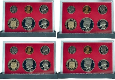 4 1982 UNITED STATES PROOF COLLECTIBLE COIN SETS