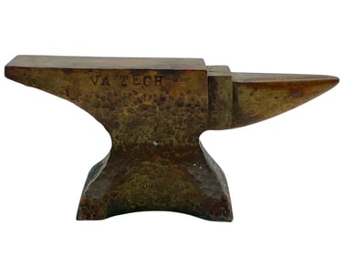 VINTAGE BRONZE MINIATURE ANVIL PAPERWEIGHT 5"