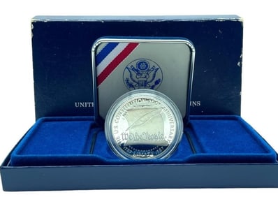 1987 U.S. CONSTITUTION SILVER DOLLAR W BOX