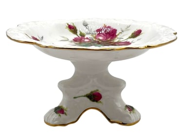 GRANDMOTHERS ROSE HAMMERSLEY PEDESTAL DISH 6"