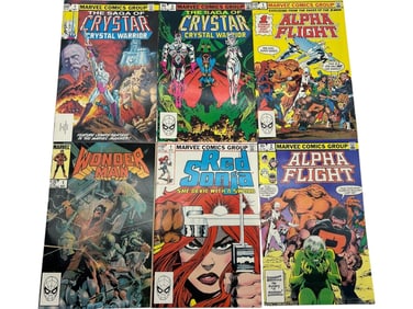 LOT OF 6 VINTAGE MARVEL COMICS