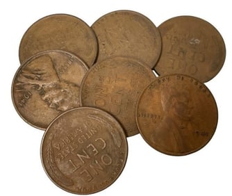 LOT OF 7 1941 WHEAT PENNIES