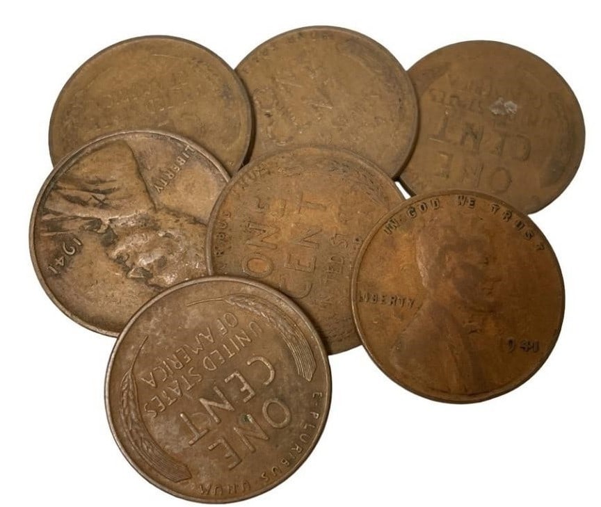 LOT OF 7 1941 WHEAT PENNIES (1 of 2)