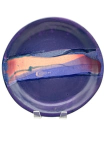 PURPLE POTTERY PIE PLATE 11"
