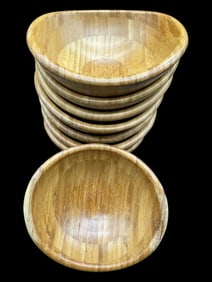 SET OF 8 TOTALLY BAMBOO STACKABLE BOWLS