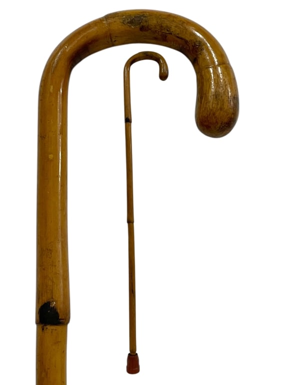 CLASSIC VINTAGE BAMBOO WALKING CANE 36" (1 of 2)