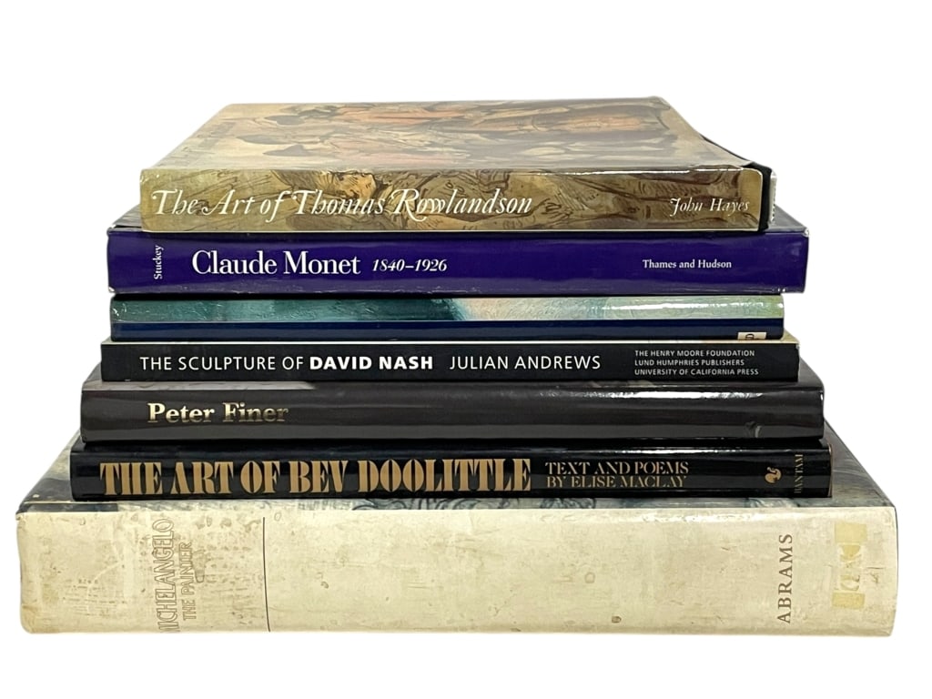 LOT OF 7 ART BOOKS INCLUDING CLAUDE MONET: .