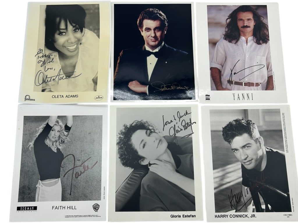LOT OF 6 AUTOGRAPHED CELEBRITY PROMO PHOTOS (1 of 9)