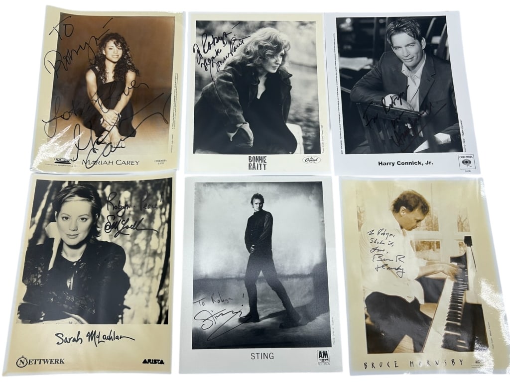 LOT OF 6 AUTOGRAPHED CELEBRITY PROMO PHOTOS (1 of 9)