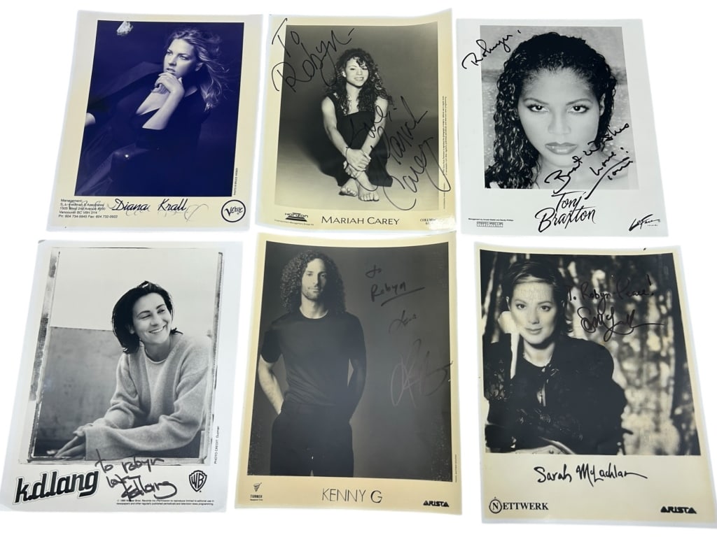 LOT OF 6 AUTOGRAPHED CELEBRITY PROMO PHOTOS (1 of 9)