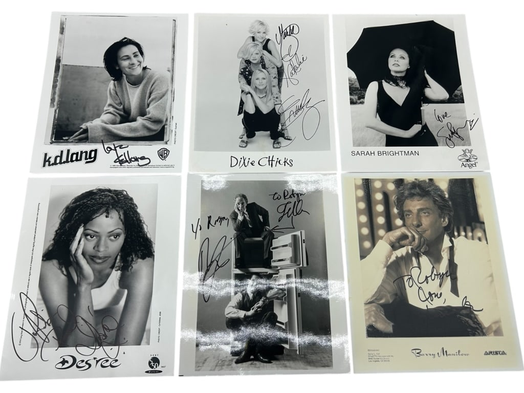 LOT OF 6 AUTOGRAPHED CELEBRITY PROMOS (1 of 9)
