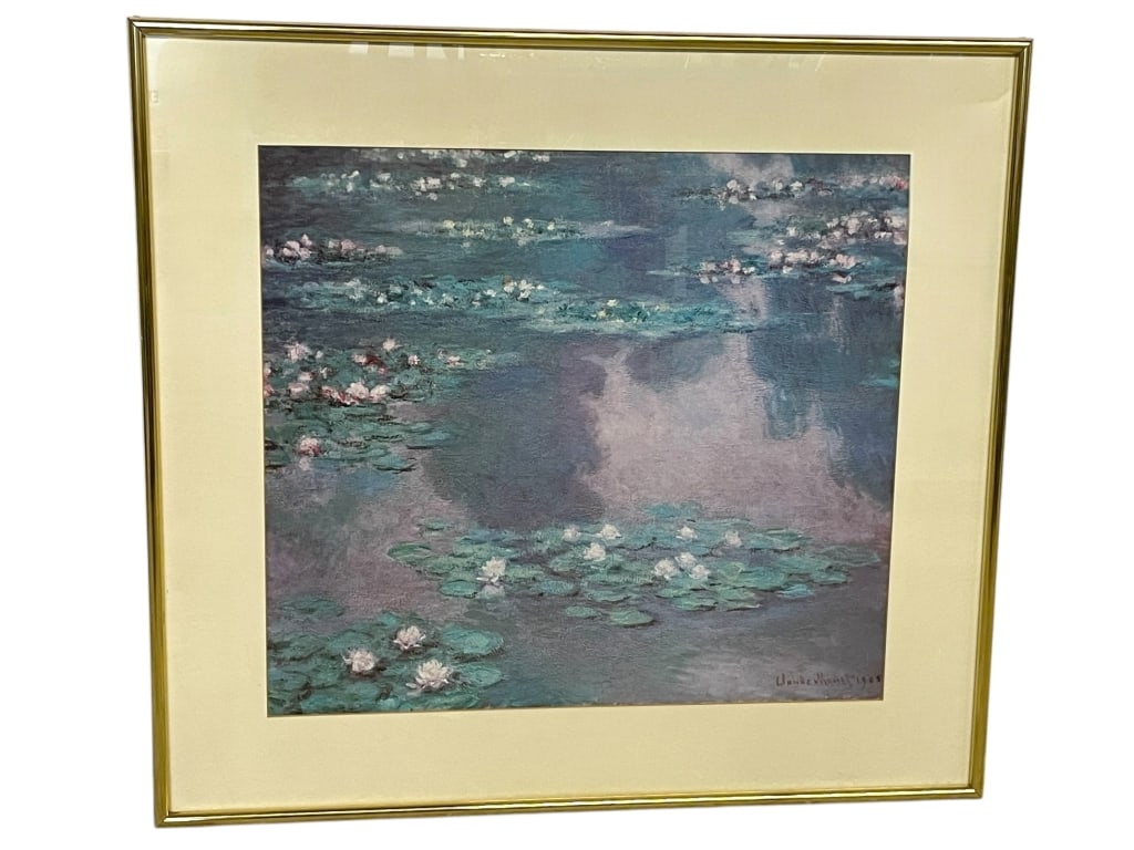 FRAMED PRINT OF CLAUDE MONET'S "WATER LILIES" 33" (1 of 4)