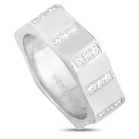 MONTBLANC 18K WHITE GOLD 0.60 CT DIAMOND RING