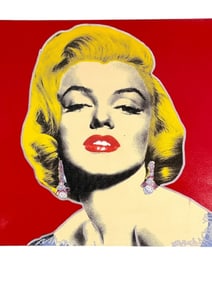STEVE KAUFMAN MARILYN SILKSCREEN ON CANVAS 20"