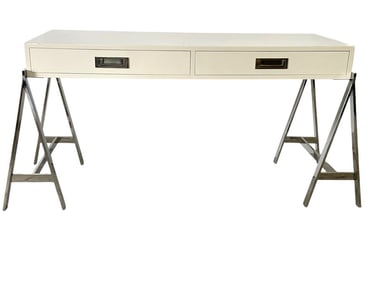 CAMPAIGN STYLE TRESTLE WRITING DESK 54"