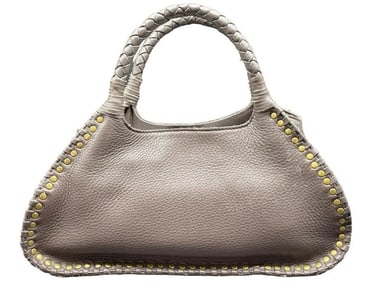 CARLOS FALCHI FATTO A MANO PEBBLE LEATHER HANDBAG