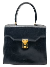 LALO ITALIAN LEATHER BLACK HANDBAG