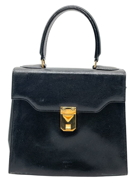 LALO ITALIAN LEATHER BLACK HANDBAG (1 of 13)
