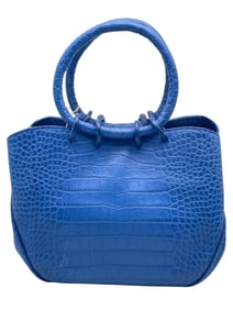 LALO SOFT CALF EMBOSSED ITALIAN LEATHER HANDBAG