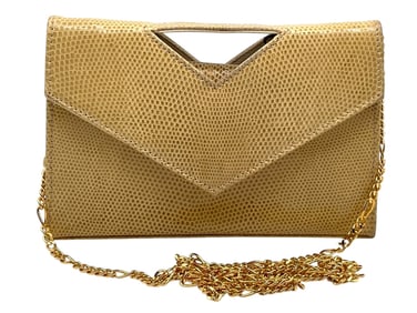 LALO TAN LEATHER ENVELOPE CLUTCH