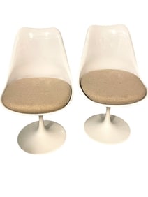 PAIR OF MID MOD STYLE TULIP CHAIRS