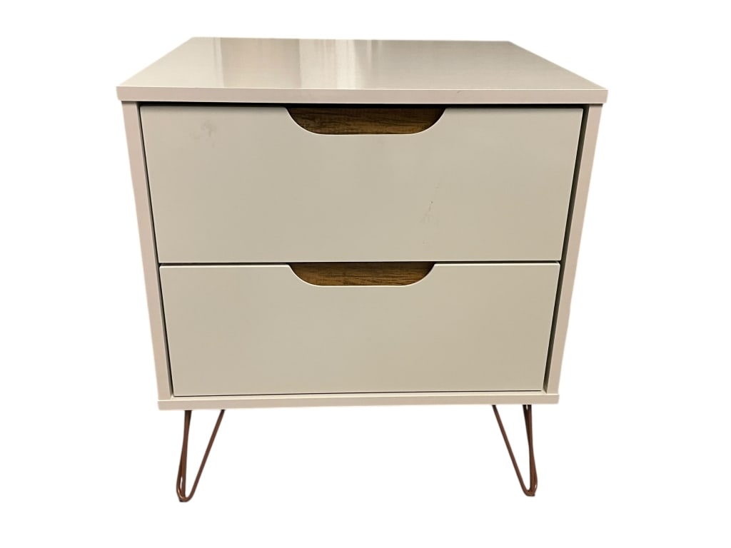 MID-CENTURY MODERN 2-DRAWER NIGHTSTAND (1 of 4)