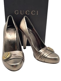 GUCCI HYSTERIA METALLIC PUMP SZ 37.5