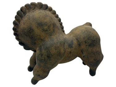 AFRICAN STYLE TERRACOTTA ANIMAL FIGURINE 11"