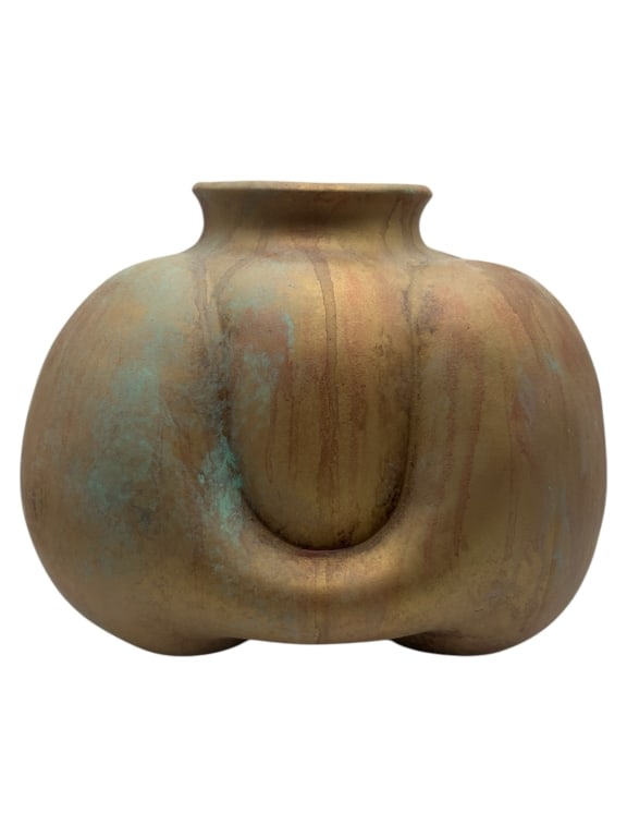 LARGE HAND CRAFTED POTTERY VASE 12" (1 of 6)