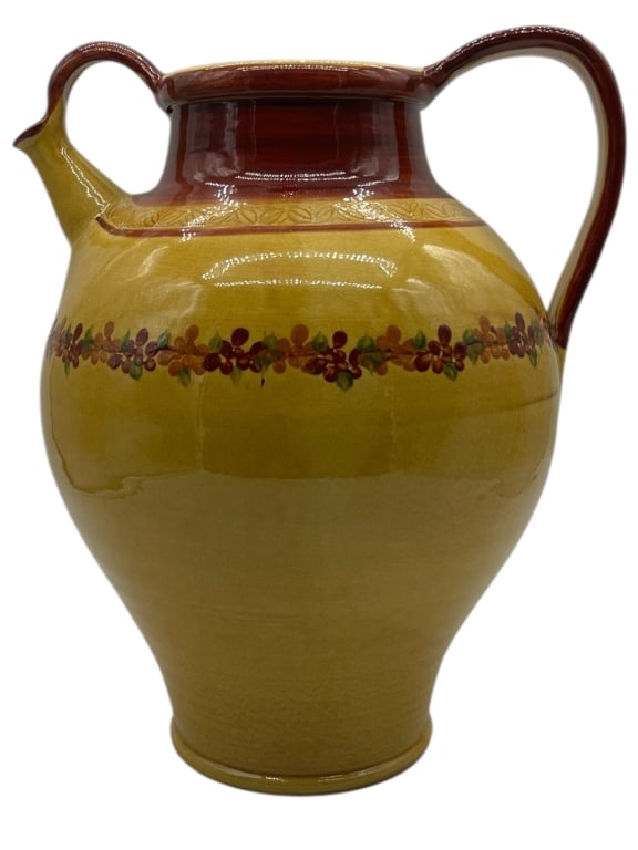 LARGE TUSCAN-STYLE CERAMIC WATER PITCHER 15" (1 of 7)