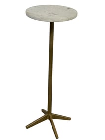 MODERN MARBLE DRINK TABLE 28"