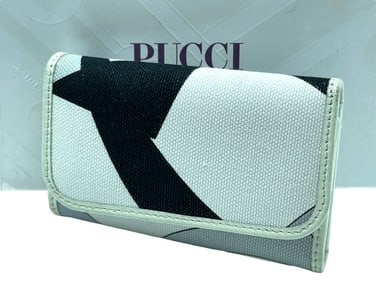 EMILIO PUCCI DESIGNER CANVAS WALLET KEYHOLDER