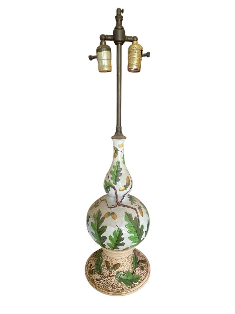 TABLE LAMP WITH OAK LEAF AND ACORN MOTIF 27" (1 of 4)
