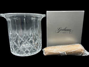 GORHAM FULL LEAD CRYSTAL ICE BUCKET 8"