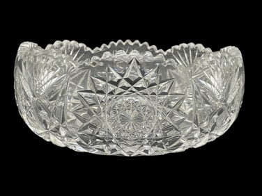 BRILLIANT CUT GLASS BOWL 7"