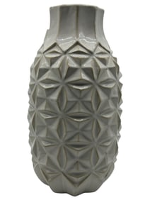 TEXTURED CERAMIC VASE 15"