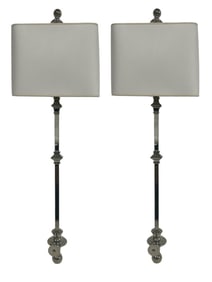 PAIR OF TALL WALL MOUNTED LAMPS 33"