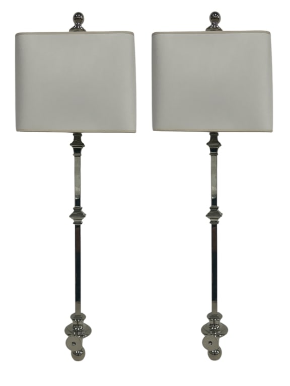 PAIR OF TALL WALL MOUNTED LAMPS 33" (1 of 3)