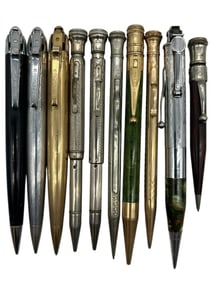 LOT OF 10 VINTAGE MECHANICAL PENCILS 5"