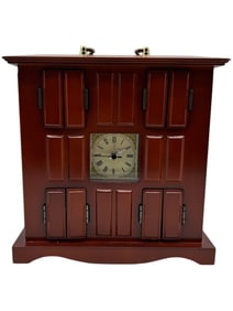 ANIMATED BEAR ORCHESTRA MUSICAL CLOCK 11"