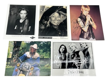 LOT OF 6 AUTOGRAPHED CELEBRITY PHOTOS