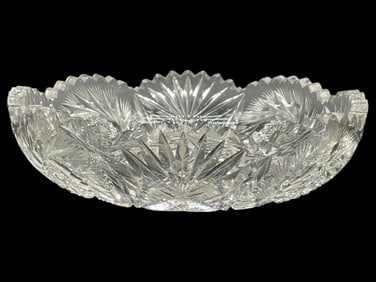 AMERICAN BRILLIANT STYLE GLASS BOWL 9"