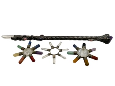 SET OF CHAKRA HEALING TOOLS & WAND