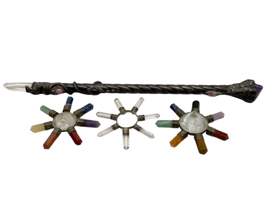 SET OF CHAKRA HEALING TOOLS & WAND (1 of 6)
