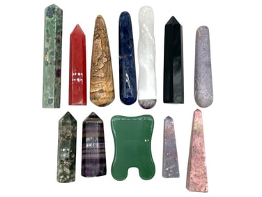 LOT OF POLISHED HEALING CRYSTALS AND GEMSTONES