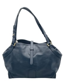 LALO BLACK PEBBLED LEATHER SHOULDER BAG